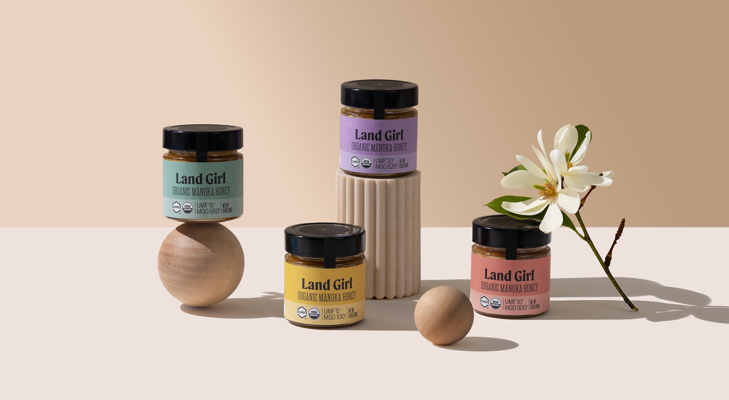 Land Girl Organic Mānuka Honey Range
